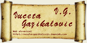 Vuceta Gazikalović vizit kartica